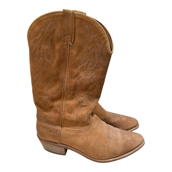 Other - Vintage Handmade Brown Suede Cowboy Boots Size 11